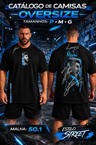 Camisetas Oversized com estampa do Messi