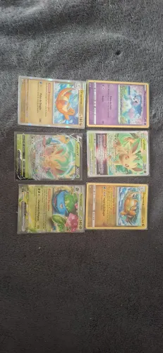 Kit 5 cartas pokemon ÷ 1 de brinde