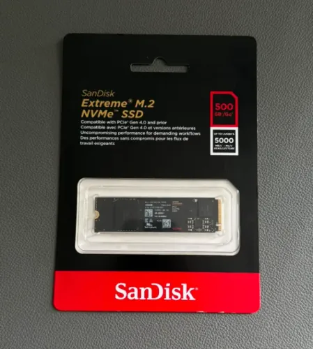 SanDisk 500GB Extreme M.2 NVMe SSD - PCIe Gen 4.0, Up to 5,000 MB/s