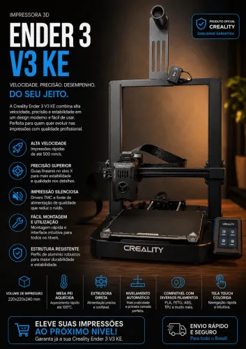 Impressora 3d ender 3 v3 ke