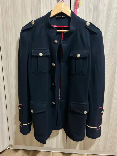 Casaco Zara Man - Azul Marinho (tamanho 40, M)