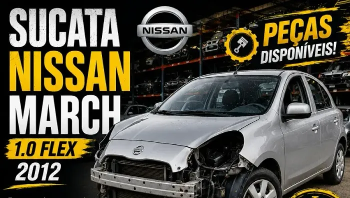 SUCATA NISSAN MARCH 1.0 FLEX 2012 PEÇAS