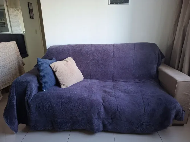 Sofá suede bege