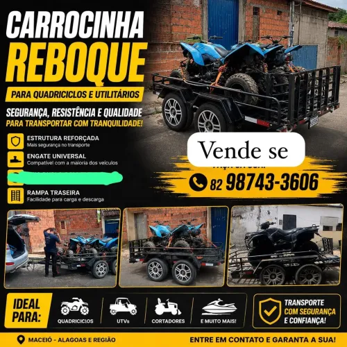 Carga reboque 4 rodas 