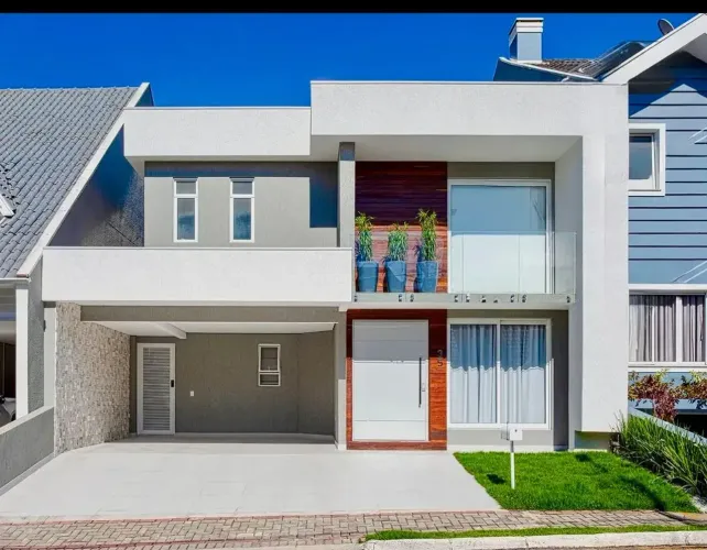 Casa no condomínio fechado Brazville, 1 suíte, 2 demi, 2 vagas de garagem, Orleans, Curiti
