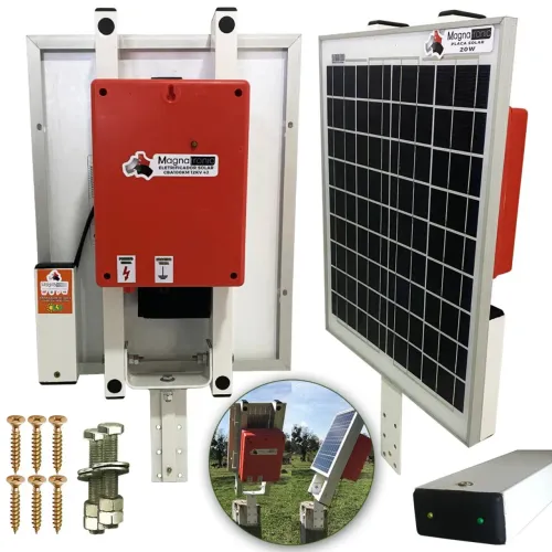 Eletrificador Solar Cerca Elétrica Rural 100km Com Bateria Para Gado C/ placa solar