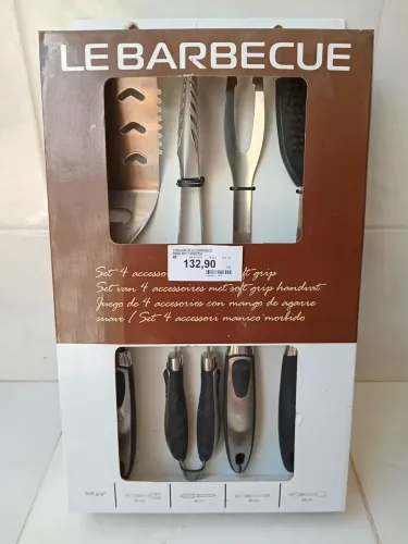 Conjunto. Churrasco Inox 4 pessoas (novo na caixa)