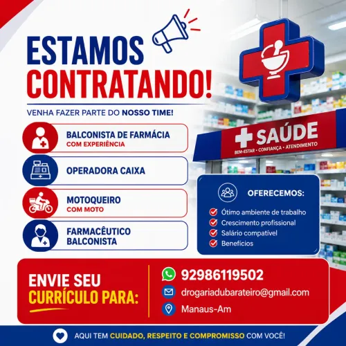TEMOS VAGAS DE EMPREGO
