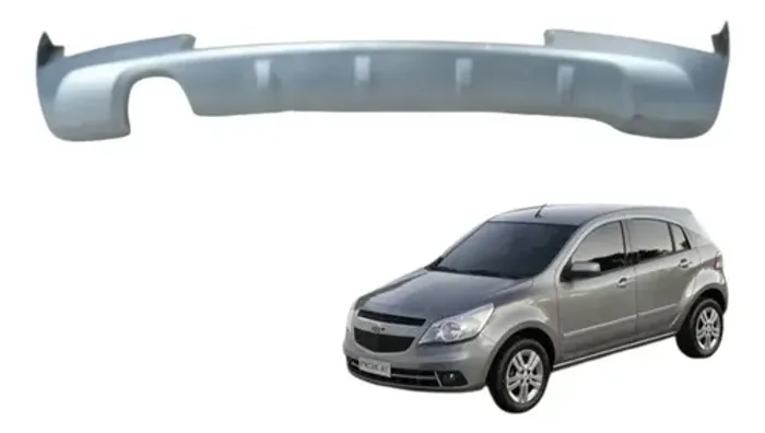 Spoiler Parachoque Traseiro Chevrolet Agile 2010 Detalhe