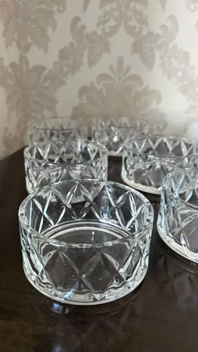 kit 6 bowl de cristal lyor diamont 6cm