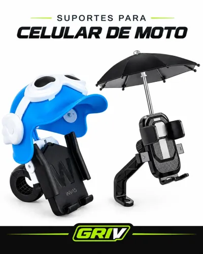 Suporte para celular Modelo Guarda chuva capacete