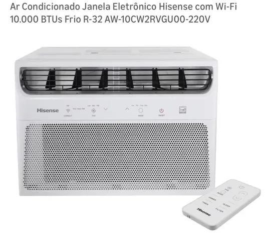 Ar condicionado Hisense de janela 10000 btus