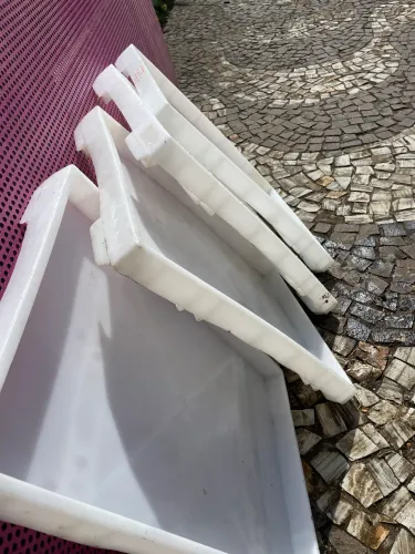 4 (quatro Bandejas Plásticas em Polietileno para congelados