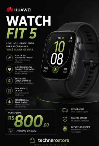 Smartwatch Hauwei Watch fit 5 - Lacrado