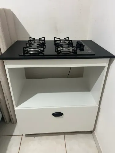 Armário em MDF com cooktop 4 bocas Fogatti
