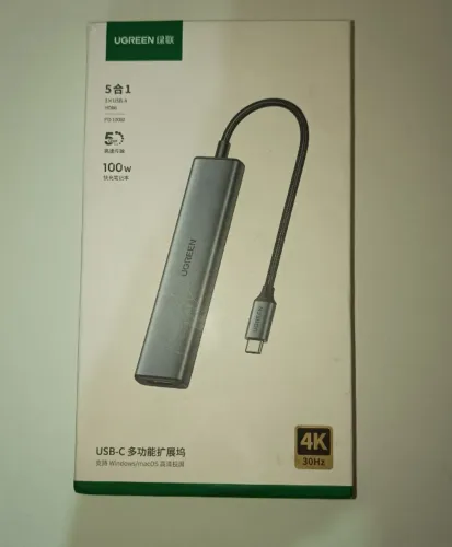Hub Adaptador Ugreen 5 Em 1 USB-C Para HDMI e USB 3.0/2.0