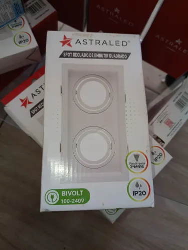 Spot recuado de embutir quadrado astraled