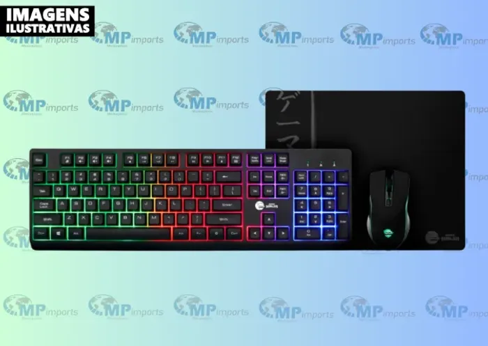 Loja MP Imports: Combo Gamer Ninja Legacy 3 Em 1, Teclado, Mouse e Mousepad, USB, RGB