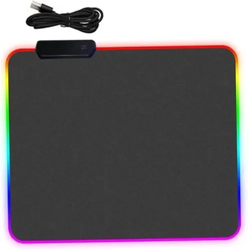 Mouse Pad Gamer com LED RGB 25x35cm