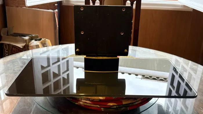 Suporte Base Pedestal de Mesa para TV (Vidro Temperado)