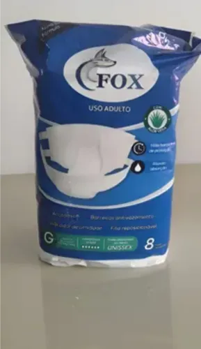 Fralda geriátrica Fox tamanho G com 8 unidades