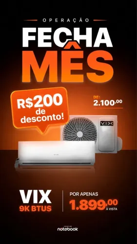 Ar-Condicionado VIX Split Inverter | 9K a 56K BTUs | Garantia de 10 Anos