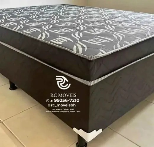 Cama box tamanho casal com Molas Ensacadas OrthoBox 1.38x1.88 Completa