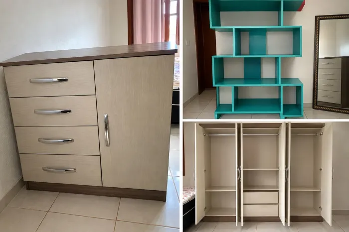 Vendo estante, cômoda e guarda roupa