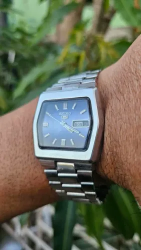 Relógio Seiko tv fundo azul automático (Revisado)