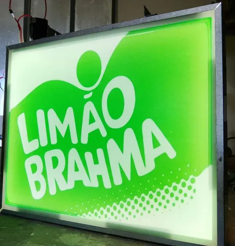 Placa luminosa retrô Limão Brahma