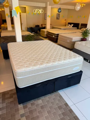 Cama box Queen size MAXFLEX PARIS PREMIUM SEMINOVO TOP DE LINHA - ENTREGO
