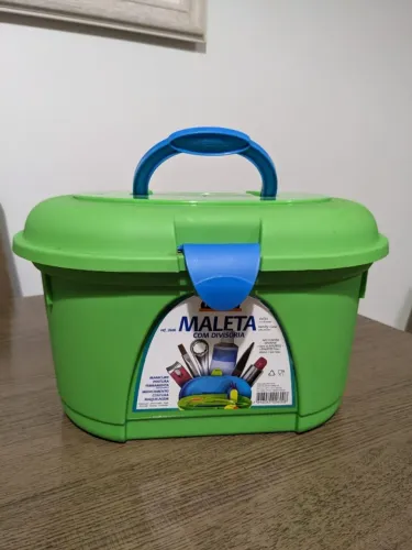 Maleta com divisória, para manicure, maquiagem, costura, etc