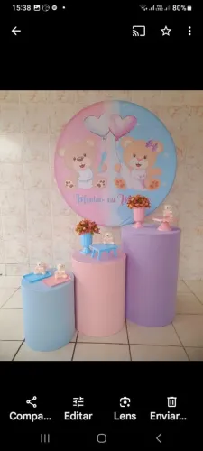 Painel e capas de trio de cilindro para festas