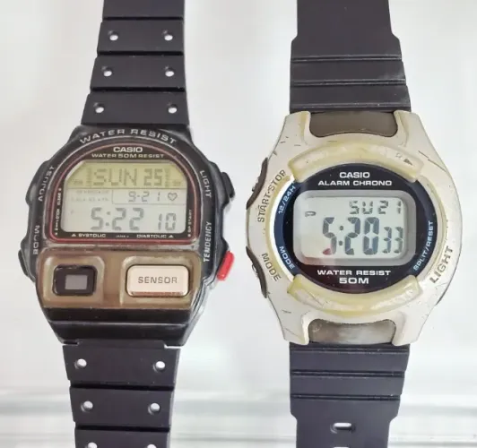 Casio BP-100 + W-42H Monitor Cardíaco Antigos - Não é Polar Suunto Seiko Citizen Orient