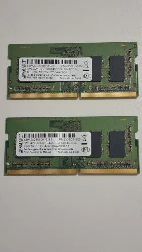 Kit Memória RAM Notebook 8GB DDR4 (2x 4GB) 3200MHz Smart Dual Channel
