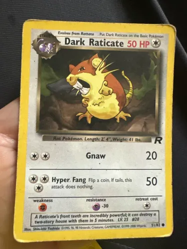 Card Pokémon Dark Raticate 1999-2000