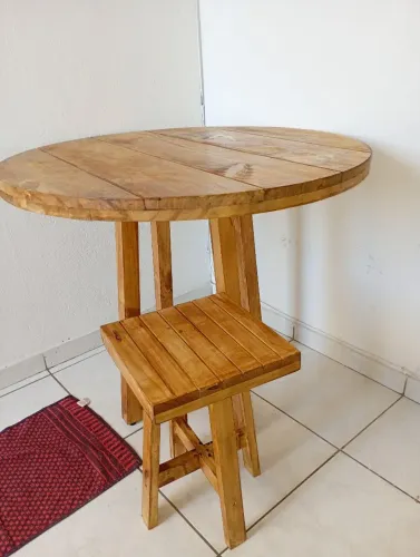 Mesa redonda de pallet