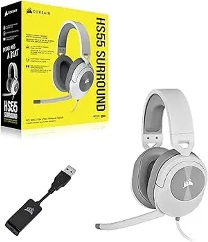 Headset Gamer Corsair HS55 Surround v2, Branco