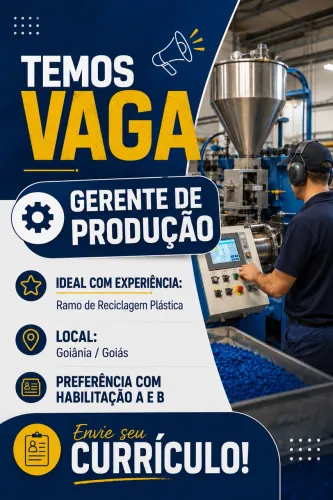Vaga para gerente de produção