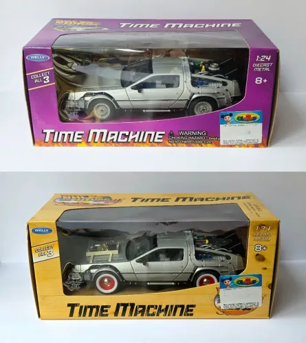 Kit 2x Delorean De Volta Para O Futuro Time Machine Welly 1:24