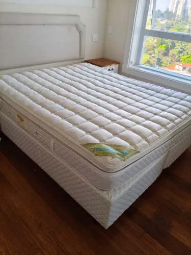 Cama Box Queen + Colchão Herbal Viscoelástico (Espuma da Nasa) Premium.