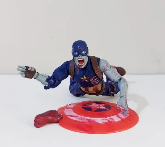 Action figure Zumbi Capitão América Marvel Legends What If 16cm original