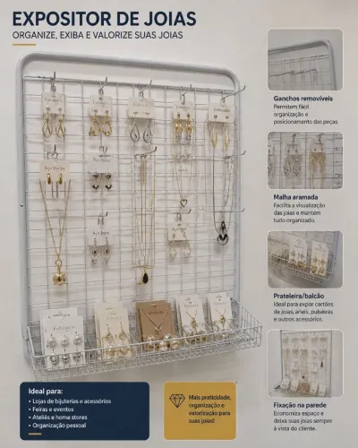 Biombo expositor de joias