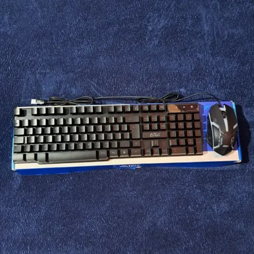KIT TECLADO E MOUSE GAMER RGB COM FIO USB CABO 1,5M LED ILUMINADO
