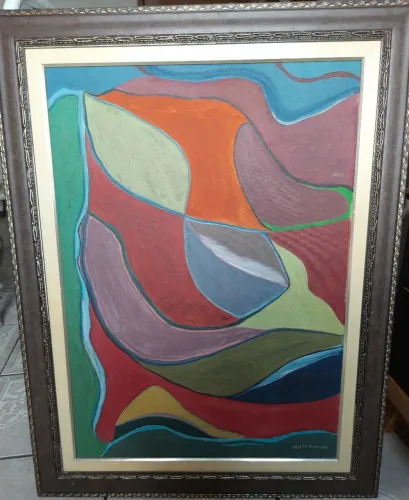 Quadro abstrato pintura à óleo