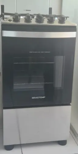 Fogão 4 Bocas Piso Bivolt Inox Brastemp
