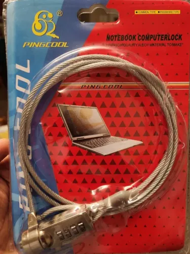 Trava segurança / Cabo de aço para Notebook com 1,80m.