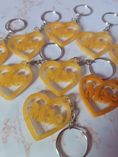 Kit 9 Chaveiros Mãe com Coração