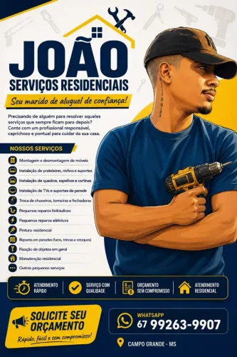 JOÃO SERVIÇOS RESIDENCIAIS | Reparos e Manutenção em Campo Grande-MS