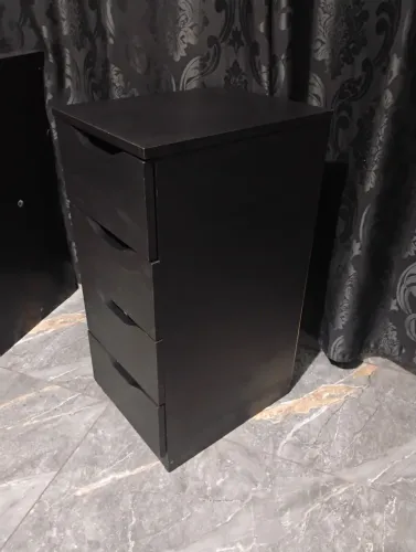 Gaveteiro multiuso preto fosco 